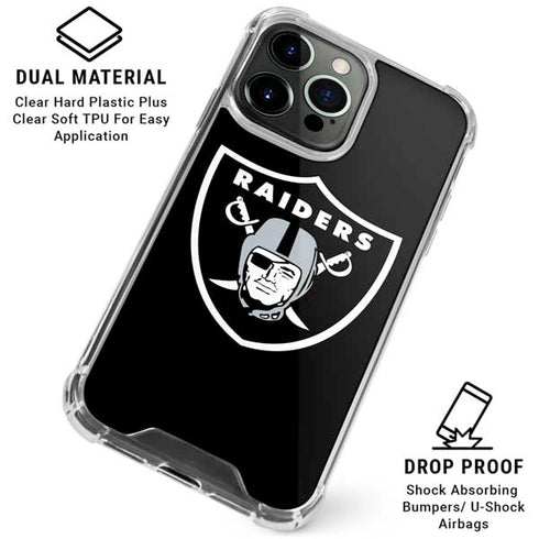 NFL Las Vegas Raiders Large Logo iPhone 16 Pro Clear Case